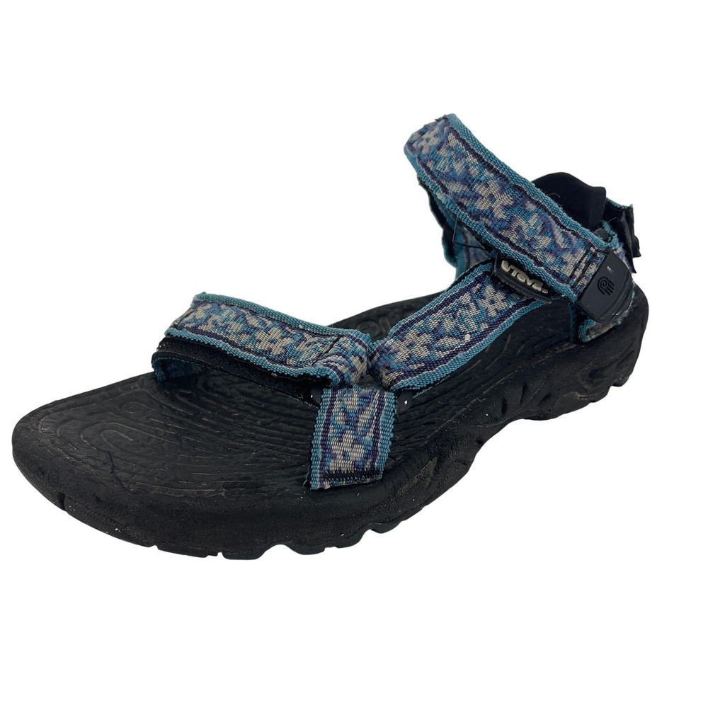 Teva Terra Fi Hiking Sandals Womens 7‎ Blue Grey Fair Geometric Strappy Sporty